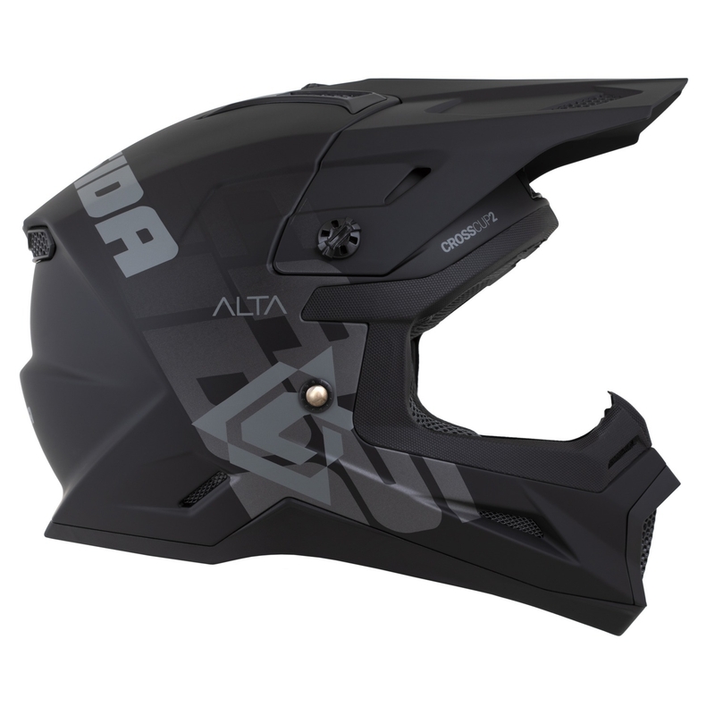 Casco de motocross infantil Cassida Cross Cup 2 Alta negro mate-gris