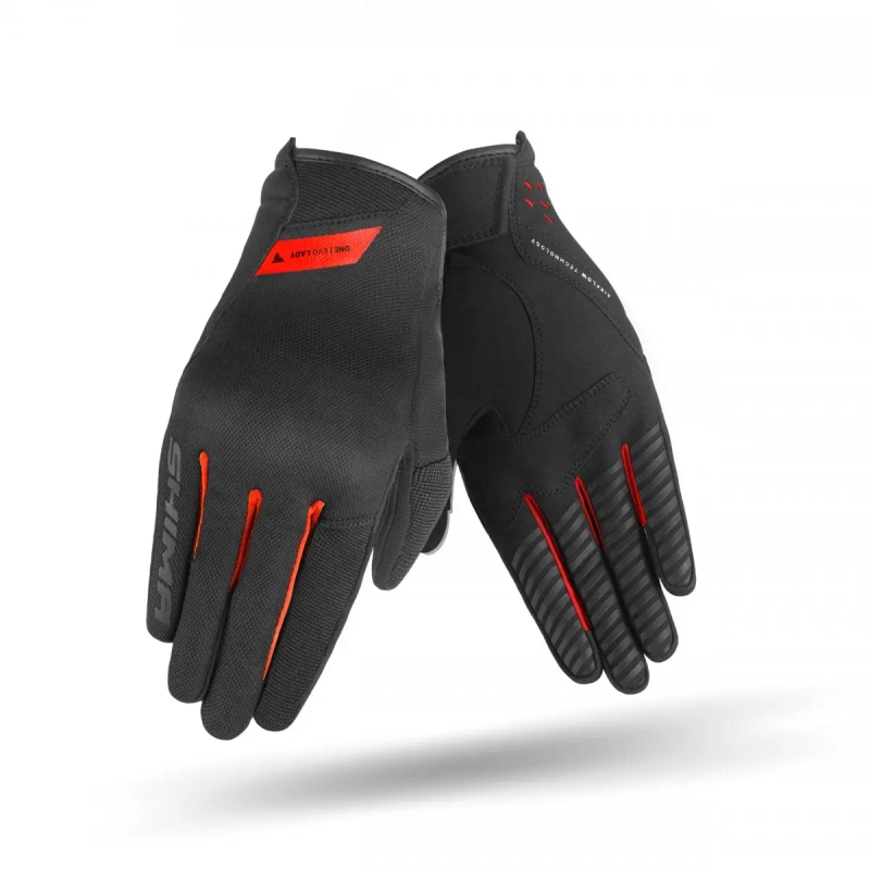 Guantes de moto para mujer Shima One EVO Negro-Rojo