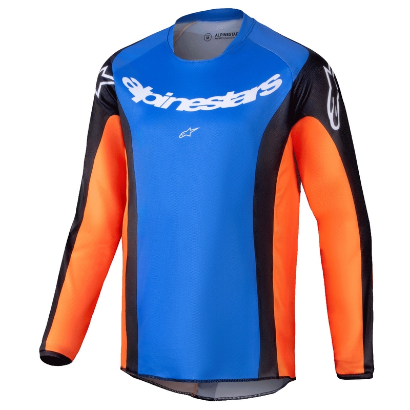 Maillot motocross niño Alpinestars Racer Melt naranja y azul