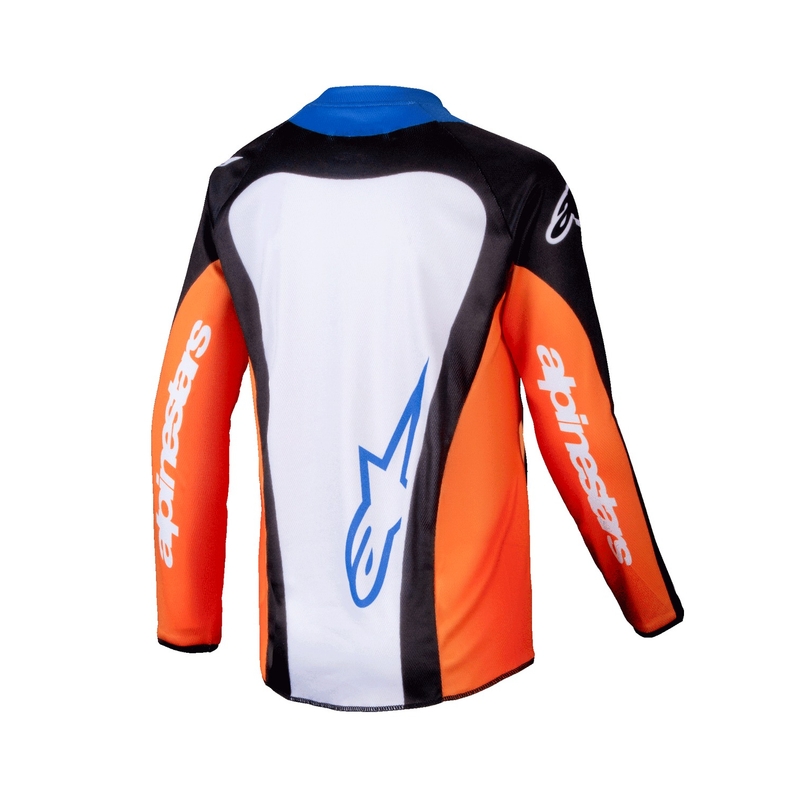 Maillot motocross niño Alpinestars Racer Melt naranja y azul