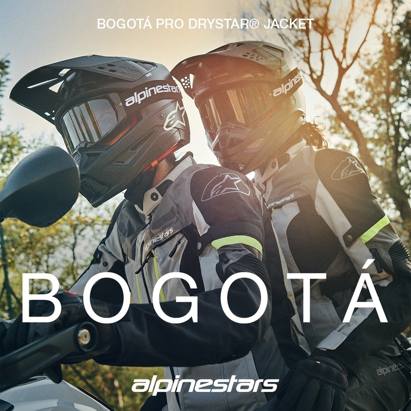 Chaqueta de moto Alpinestars Bogota PRO Drystar Verde y Negra 2025