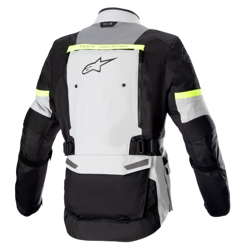 Chaqueta de moto Alpinestars Bogota PRO Drystar gris-negro-amarillo fluorescente