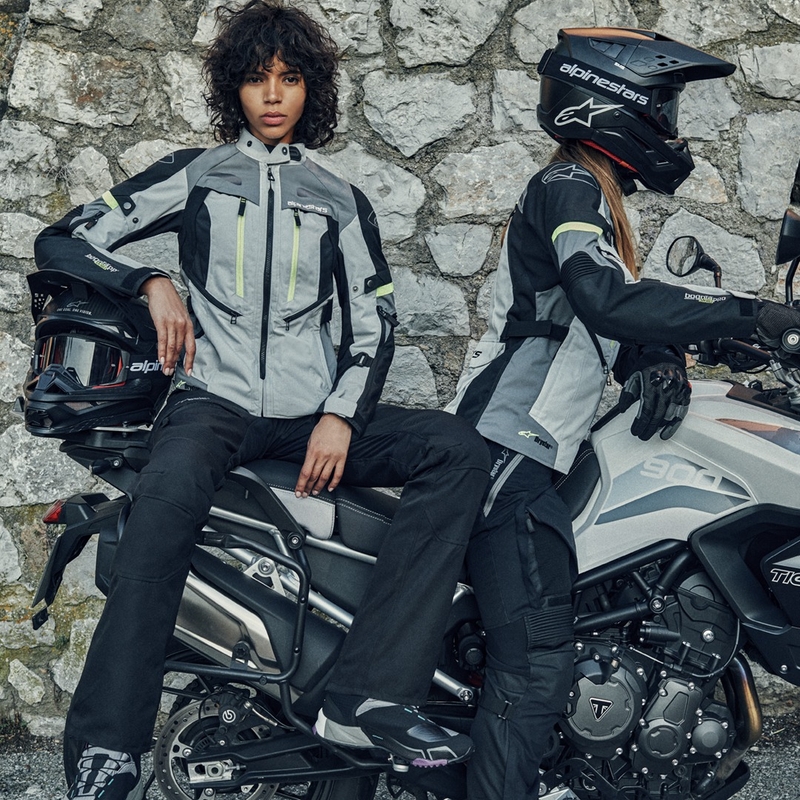 Chaqueta de moto Alpinestars Bogota PRO Drystar gris-negro-amarillo fluorescente