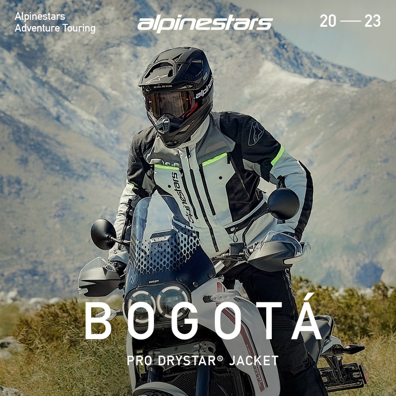 Chaqueta de moto Alpinestars Bogota PRO Drystar gris-negro-amarillo fluorescente