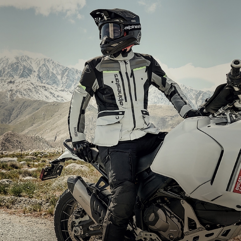 Chaqueta de moto Alpinestars Bogota PRO Drystar gris-negro-amarillo fluorescente