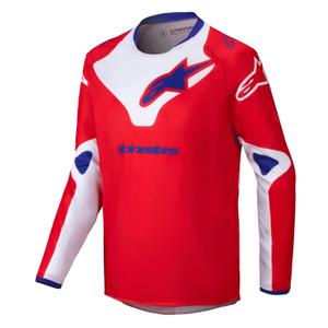 Maillot motocross niño Alpinestars Racer Veil rojo y blanco