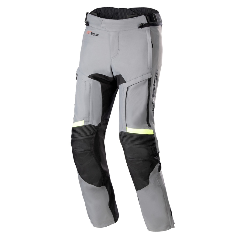 Pantalones de moto Alpinestars Bogota Pro Drystar 3 Season Gris-Negro-Amarillo Fluo