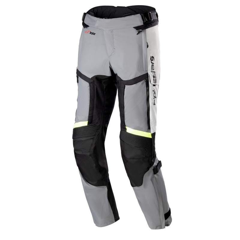 Pantalones de moto Alpinestars Bogota Pro Drystar 4 gris-negro-amarillo fluorescente
