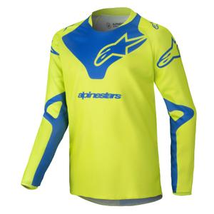 Maillot motocross niño Alpinestars Racer Veil fluo amarillo-azul