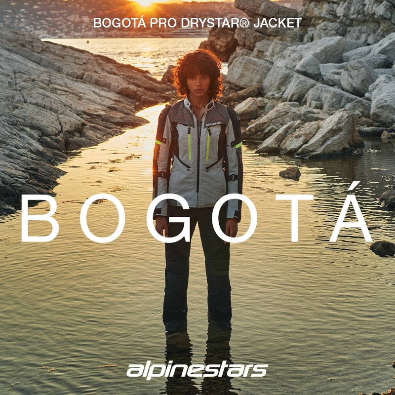 Pantalones de moto Alpinestars Stella Bogota Pro Drystar 4 Season para mujer, color negro