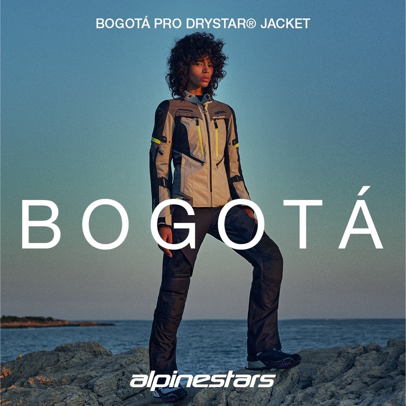 Pantalones de moto Alpinestars Stella Bogota Pro Drystar 4 Season para mujer, color negro