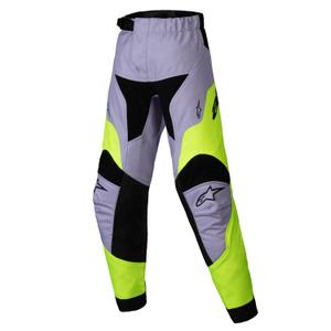 Pantalón motocross Alpinestars Racer Veil Niño gris-amarillo fluo