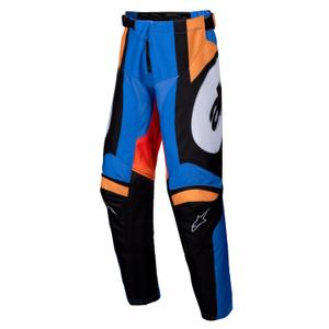 Alpinestars Racer Melt Pantalones Motocross Niños Naranja y Azul