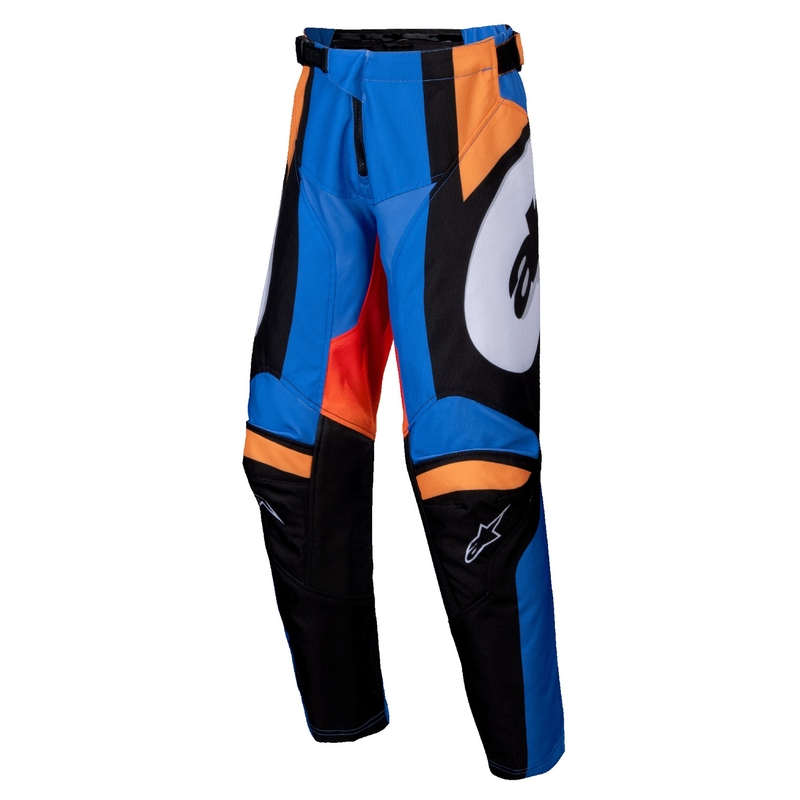 Alpinestars Racer Melt Pantalones Motocross Niños Naranja y Azul