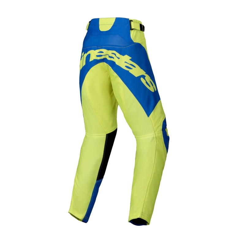 Pantalón de motocross Alpinestars Racer Veil fluo amarillo-azul niño