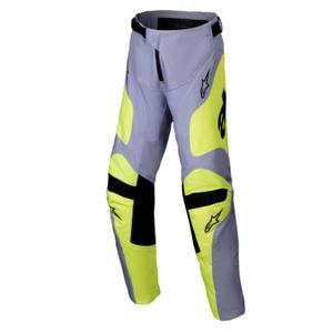 Pantalón motocross Alpinestars Racer Veil niño gris-amarillo fluo