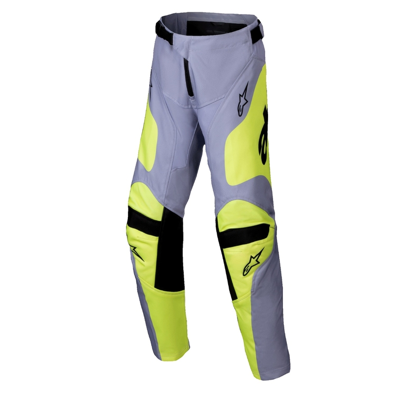 Pantalón motocross Alpinestars Racer Veil niño gris-amarillo fluo