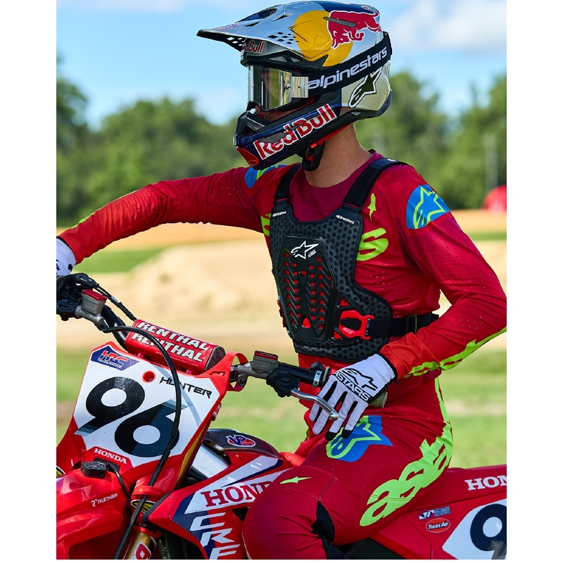 Protector de pecho Alpinestars A-5 Plasma negro-rojo-blanco