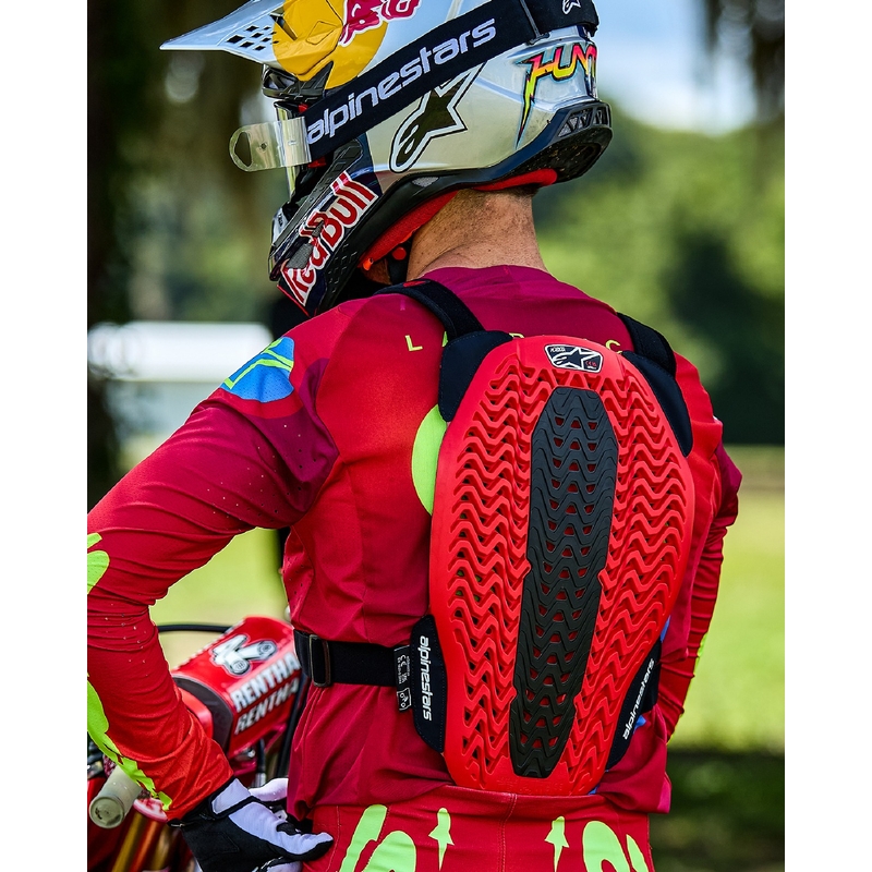 Protector de pecho Alpinestars A-5 Plasma negro-rojo-blanco