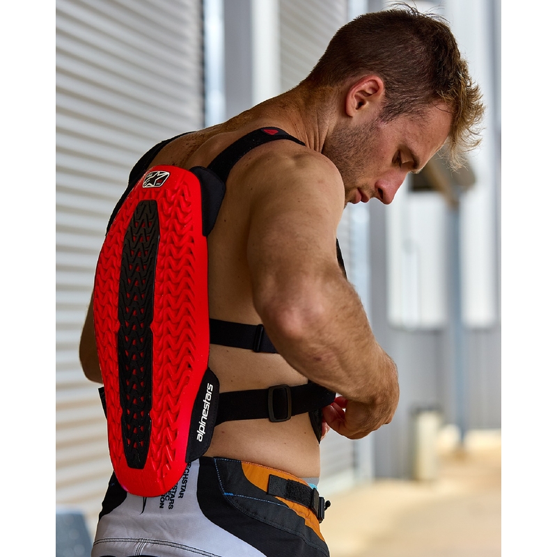 Protector de pecho Alpinestars A-5 Plasma negro-rojo-blanco