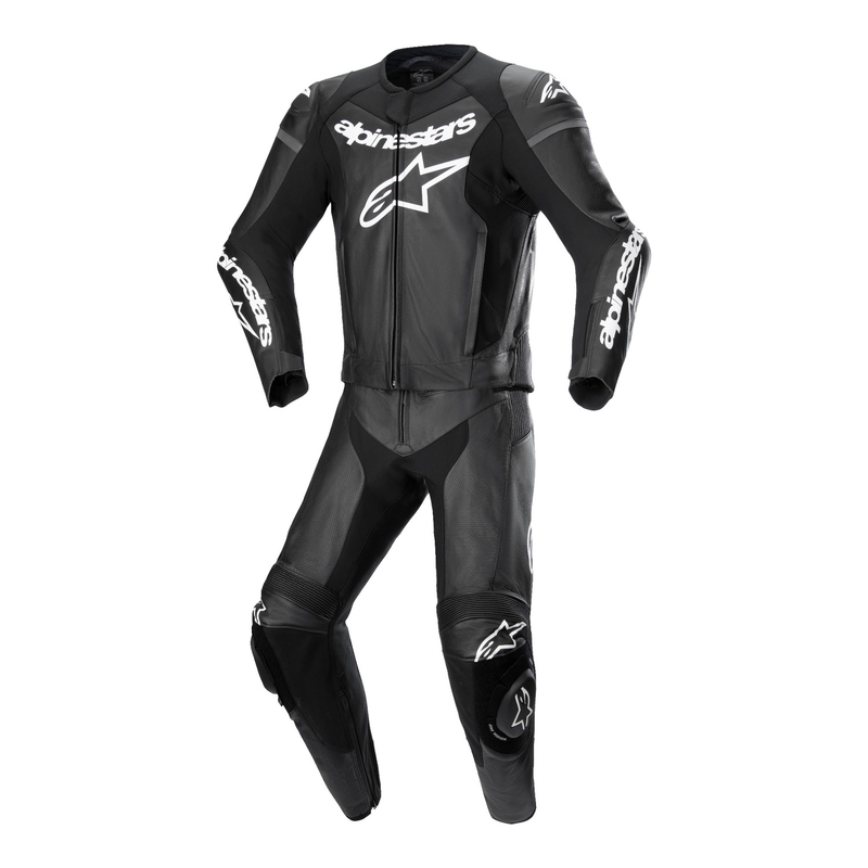Mono de dos piezas Alpinestars GP Force Lurv 2025 de cuero blanco y negro