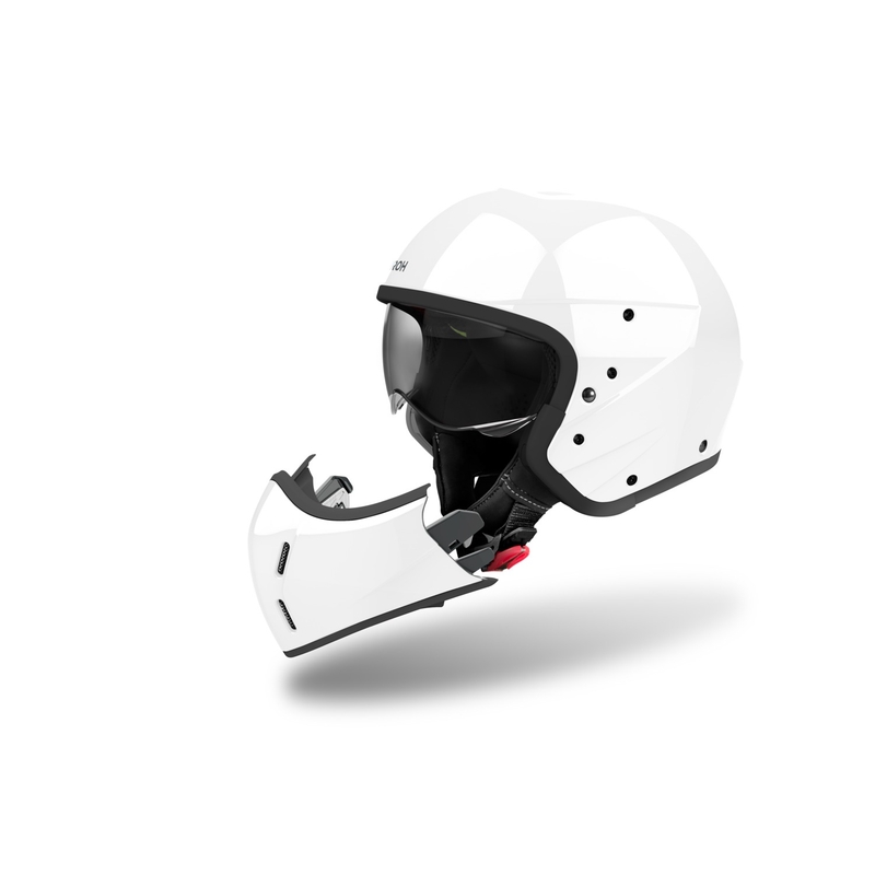 Casco Modular Moto Airoh J110 Color Blanco Brillante