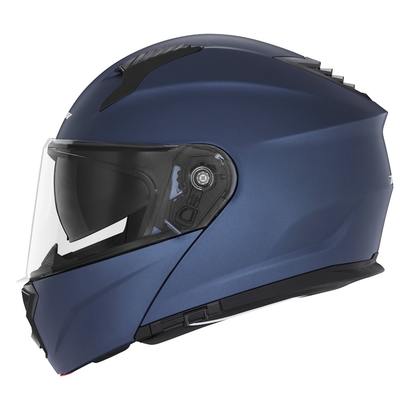 Casco de moto abatible NOX N968 azul mate