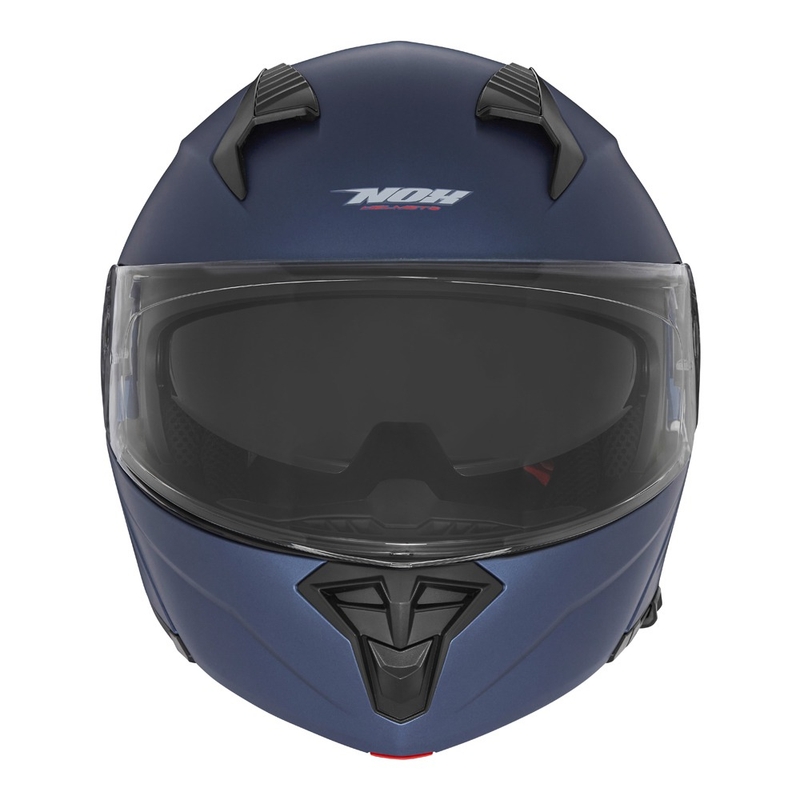 Casco de moto abatible NOX N968 azul mate