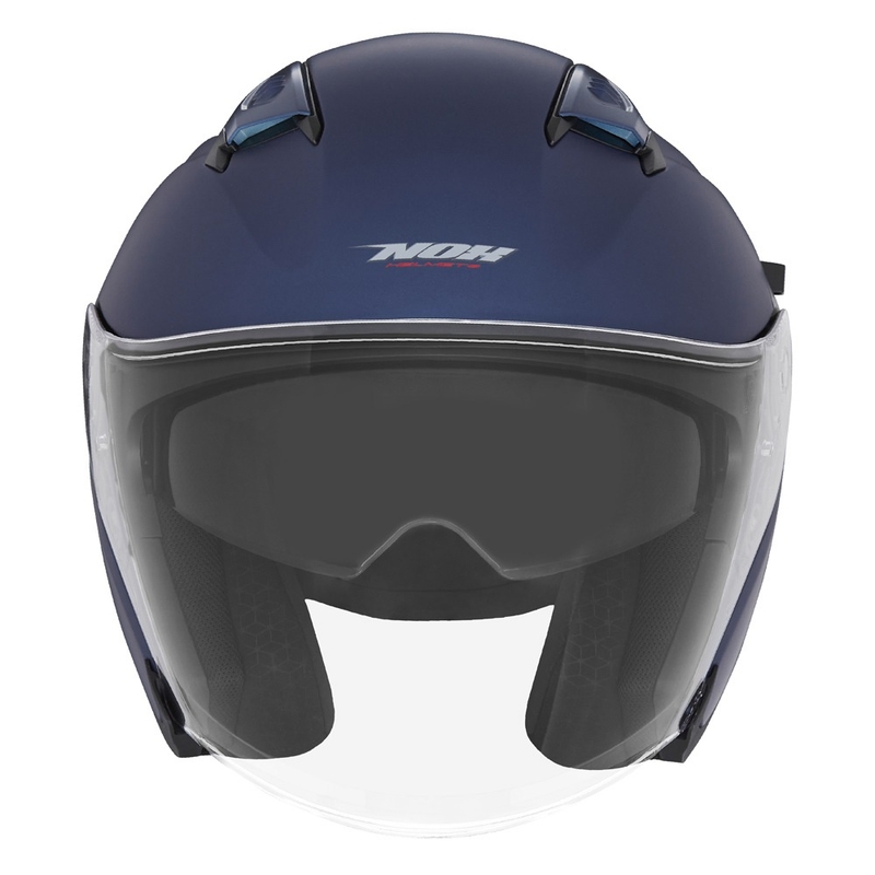 Casco abierto NOX N130 azul mate