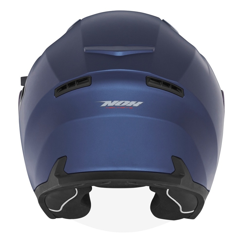 Casco abierto NOX N130 azul mate