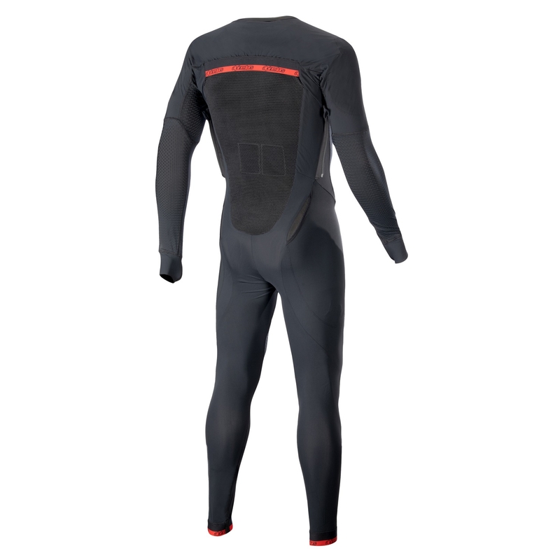 Capa exterior del chaleco airbag Alpinestars TECH-AIR®10 con perneras largas negro-rojo-gris