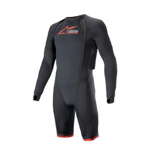 Capa exterior del chaleco airbag Alpinestars TECH-AIR®10 con perneras cortas negro-rojo-gris