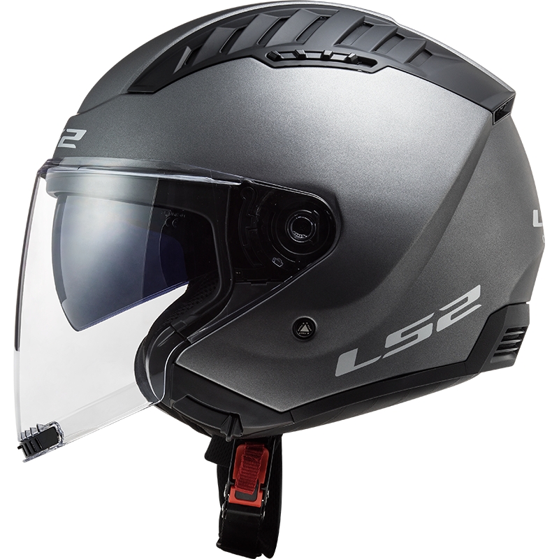 Casco de moto abierto LS2 OF600 Copter II titanio