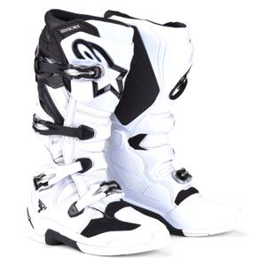Botas de moto Alpinestars Tech 7 blancas y negras 2025