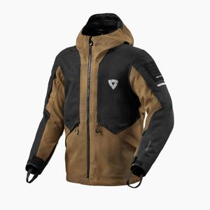 Chaqueta de moto Revit Tectonic H2O negra-marrón
