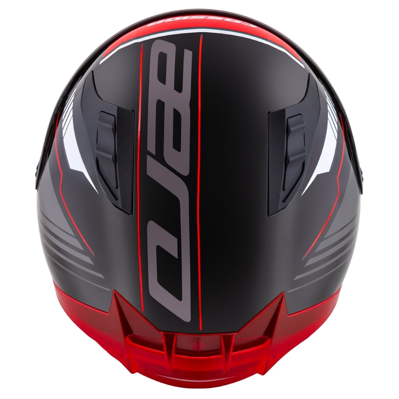 Casco integral de moto Cassida Aero Drome negro-rojo-blanco-gris