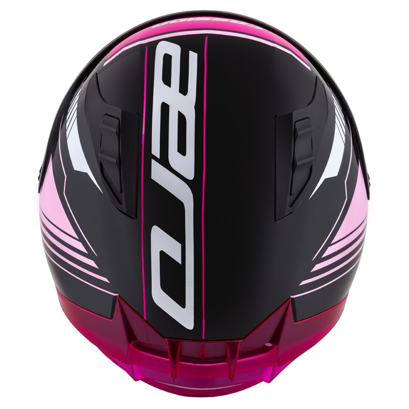 Casco integral de moto Cassida Aero Drome negro-rosa-blanco