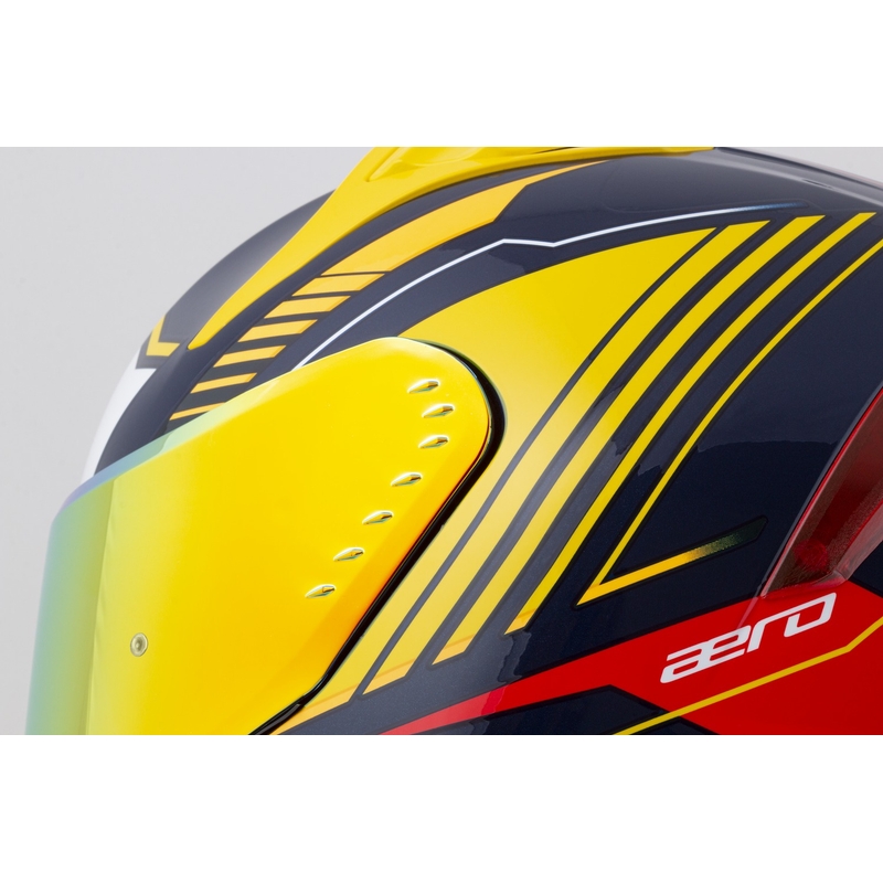Casco integral de moto Cassida Aero Drome azul-fluo-amarillo-naranja-rojo-azul claro-blanco