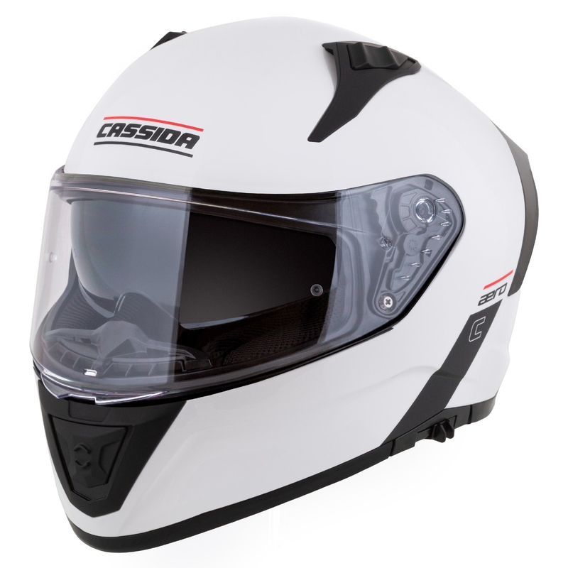 Casco integral de moto Cassida Aero blanco-negro mate