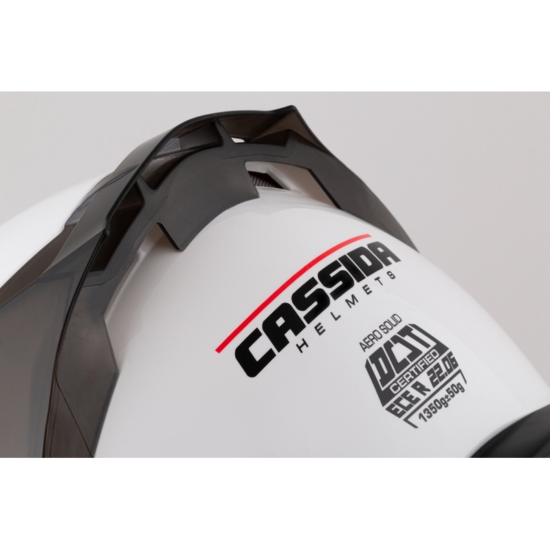 Casco integral de moto Cassida Aero blanco-negro mate