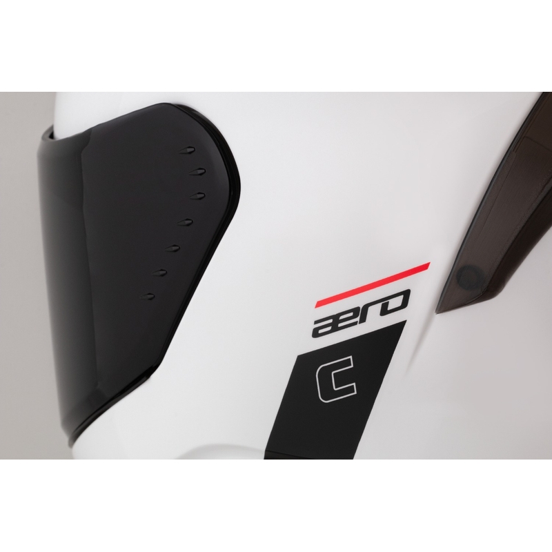 Casco integral de moto Cassida Aero blanco-negro mate