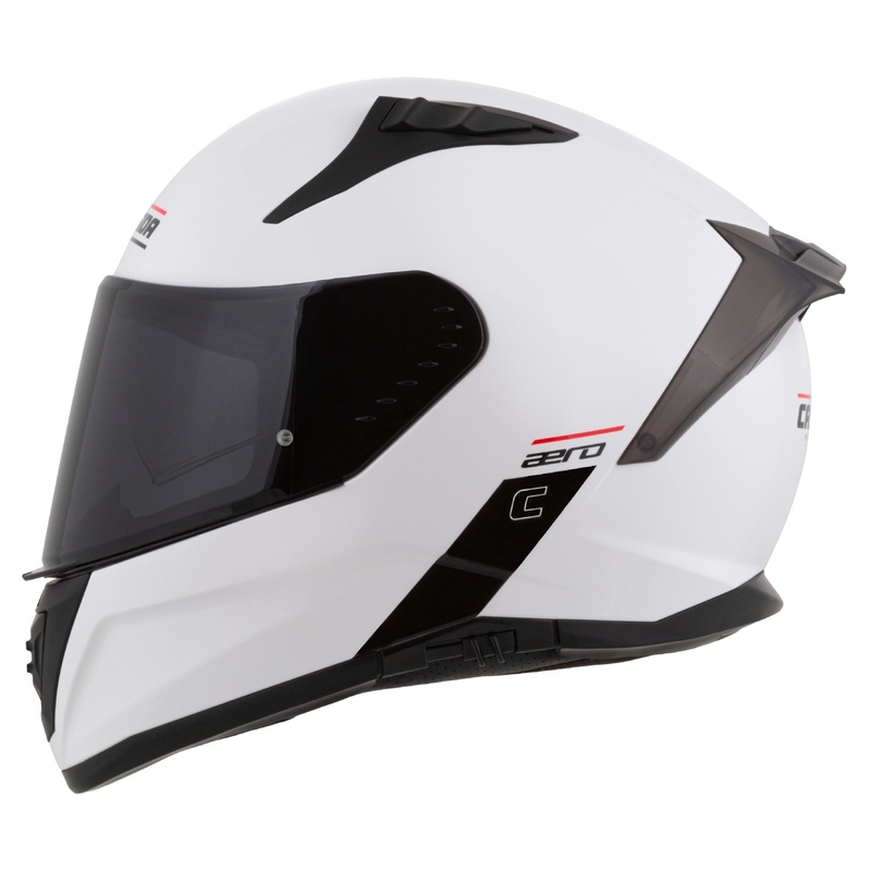 Casco integral de moto Cassida Aero blanco-negro mate
