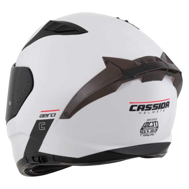 Casco integral de moto Cassida Aero blanco-negro mate