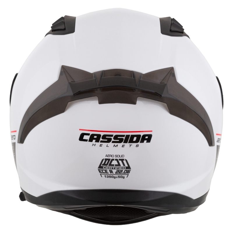 Casco integral de moto Cassida Aero blanco-negro mate