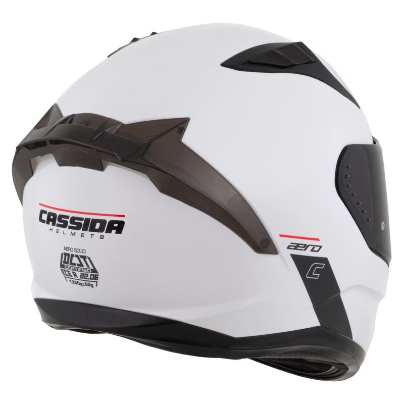 Casco integral de moto Cassida Aero blanco-negro mate