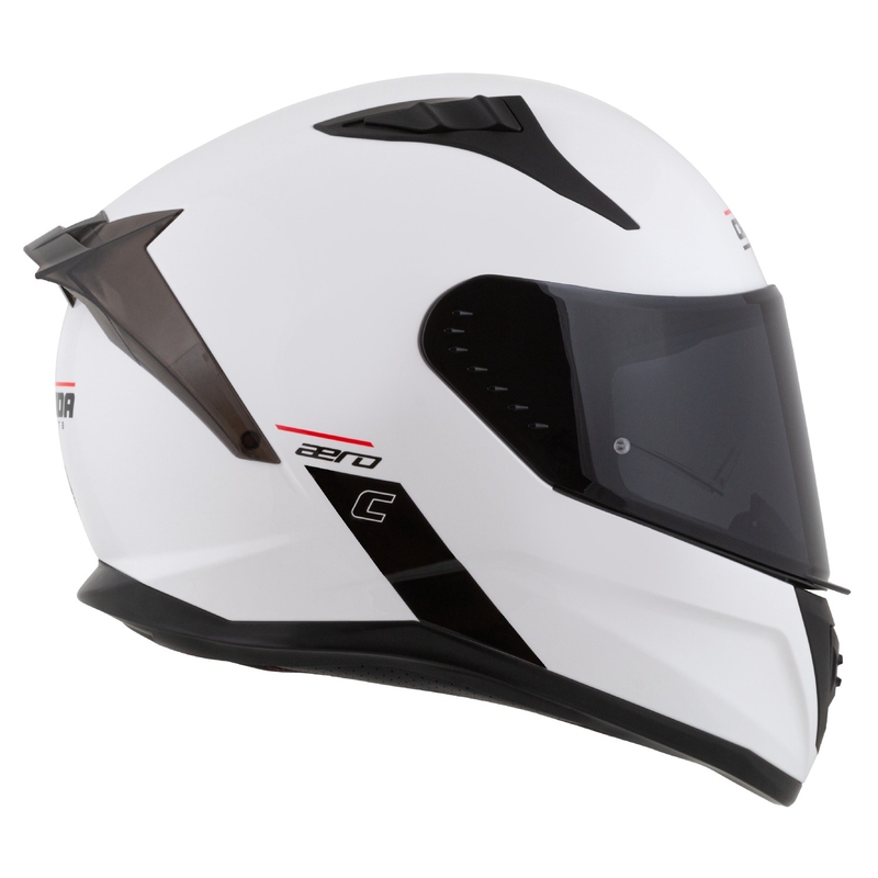 Casco integral de moto Cassida Aero blanco-negro mate