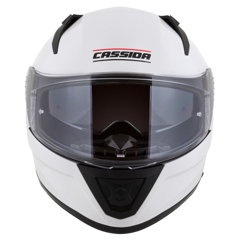 Casco integral de moto Cassida Aero blanco-negro mate