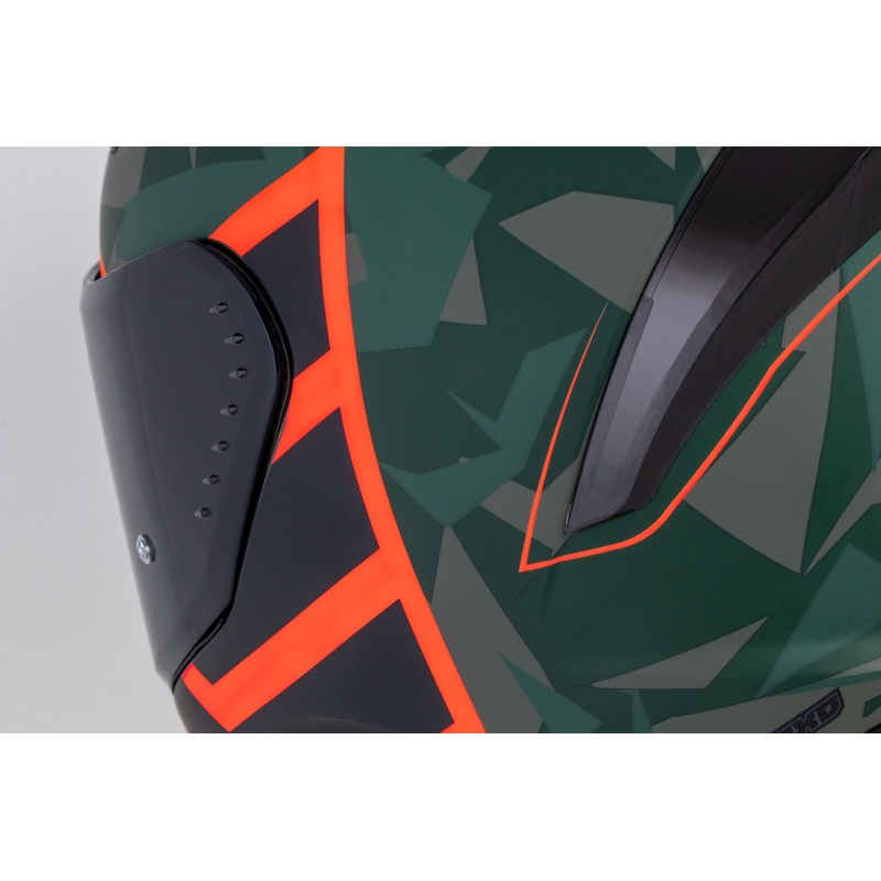 Casco integral de moto Cassida Aero ATCK camo verde-negro-gris-naranja