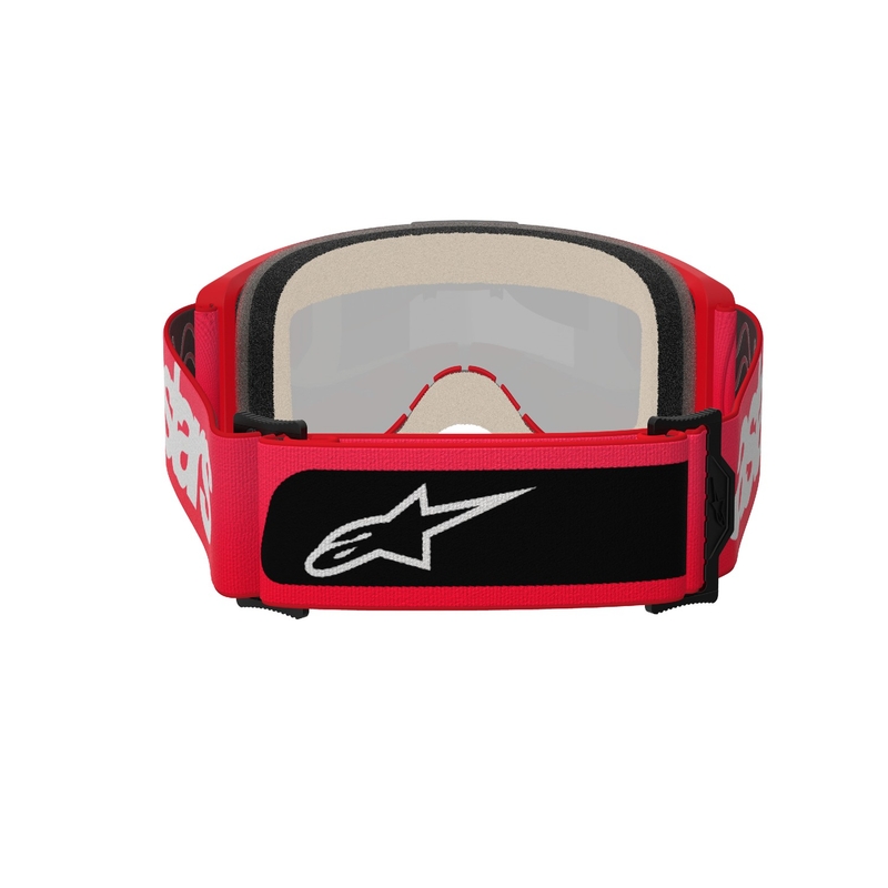 Gafas de motocross Alpinestars Vision 5 Blaze rojas con plexi dorado espejado
