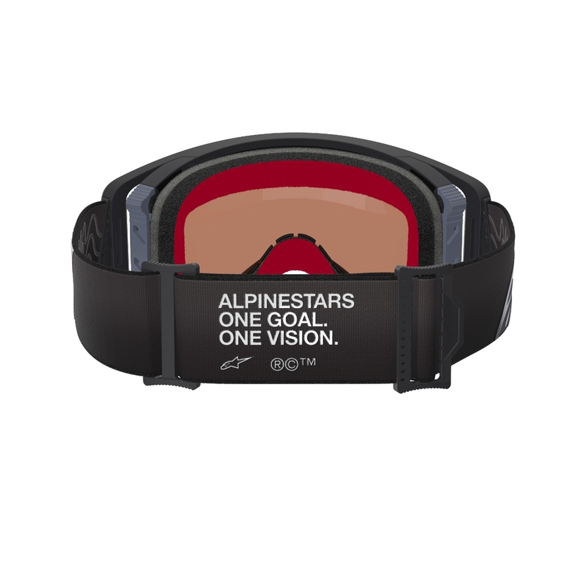 Gafas de motocross Alpinestars Supertech Corp negras y grises con lente plateada